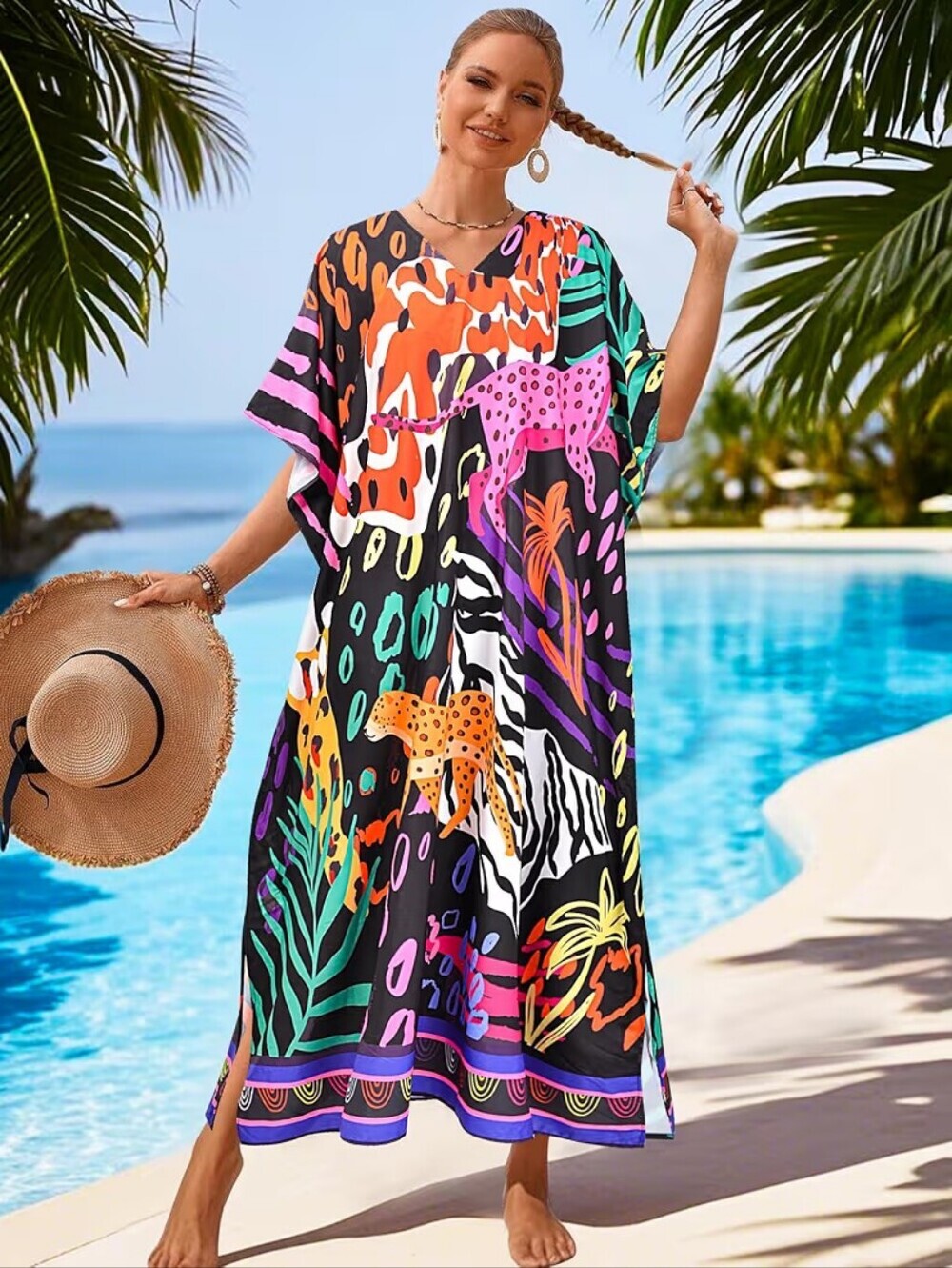 Kaftan Dress Cover Up One Size
